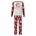 thumbnail image 4 of Mifsaly Matching Christmas Pajamas Set Holidays Xmas Funny Print Pjs 2 Piece Bright and Merry Pullover Sleepwear Loose Long Sleeve Nightwear Classic Plaid High Waist Pants 2025 Festival Homewear, 4 of 8