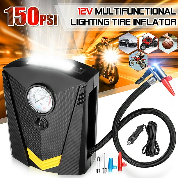 12V 120W Portable Air Compressor Tire Inflator with Gauge ...