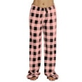 thumbnail image 4 of DENGDENG Christmas Pajamas Plaid Cozy Flannel Fuzzy Pj Bottoms Plush Fleece Lounge Pants Fluffy High Waisted Warm Plus Size Pajama Pants Watermelon Red XS, 4 of 5