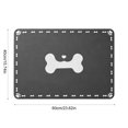 thumbnail image 3 of Pet Feeding Mat, 23.6inX15.7in Waterproof Quick-Dry Dog Cat Bowl Mat with Bone & Paw Print, Non-Slip, Black, 3 of 6