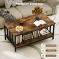 thumbnail image 6 of Farmhouse Coffee Table with Storage - Rustic Brown Finish, 6 of 7