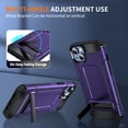 thumbnail image 5 of Decase for iPhone 15 2023 with Hidden Kickstand Case,Drop Proof Hybrid Shockproof Rugged TPU Bumper Hard PC Back Cover Anti-Scratch Case for iPhone 15,Purple, 5 of 8