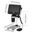 thumbnail image 4 of Kenally Microscopio digital LCD 500-1000X Microscopio 1080FHD WiFi Microscopio con 8LED Ángulo ajustable Video y foto Leyenda para la escuela Hogar Pantallas optoelectrónicas Plata Kenally TO005287-01, 4 of 6
