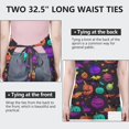 thumbnail image 6 of Rainbow Halloween Pumpkins Apron-Garden Aprons for Women with Pockets-Cotton Linen Waterproof Kitchen Cooking Gardening Aprons Adjustable for Kitchen,Cooking,BBQ and Salon 32"x27", 6 of 7