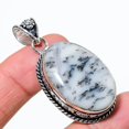 thumbnail image 2 of Dendrite Opal Gemstone Handmade 925 Sterling Silver Jewelry Pendant 2.05", 2 of 2