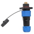 thumbnail image 3 of Conector de enchufe de aviación, enchufe impermeable IP68 Conector de alimentación cuadrado Conector de alimentación impermeable Parte superior de la línea, 3 of 14