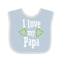 Inktastic I Love My Papa Hearts Boys or Girls Baby Bib