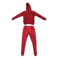 thumbnail image 1 of Traje de pantalón y con capucha de muñeca 1/6 para accesorios de de acción femenina pulgadas, rojo Zulema Figura de acción ropa, 1 of 8