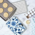 thumbnail image 5 of Yayeee Pot Holders Kitchen Heat Resistant with Pocket 7"x9.8" Cotton Oven Cooking Hot Pads, Blue Floral Pattern, 5 of 7