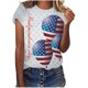 thumbnail image 1 of Moda para mujer Tops Printe Casual Loose Fit Camisetas Blusa Estampado de cuello redondo Camisa Fridja hjk674, 1 of 4
