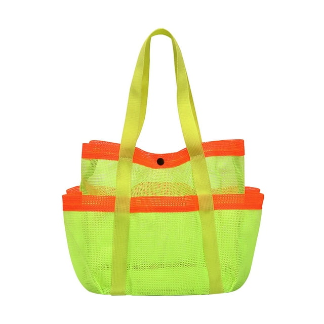 Large Mesh Beach Bag With Multiple Pockets For Swimming Pool And Beach Storage 24 in L X 14 in W X 12 in H