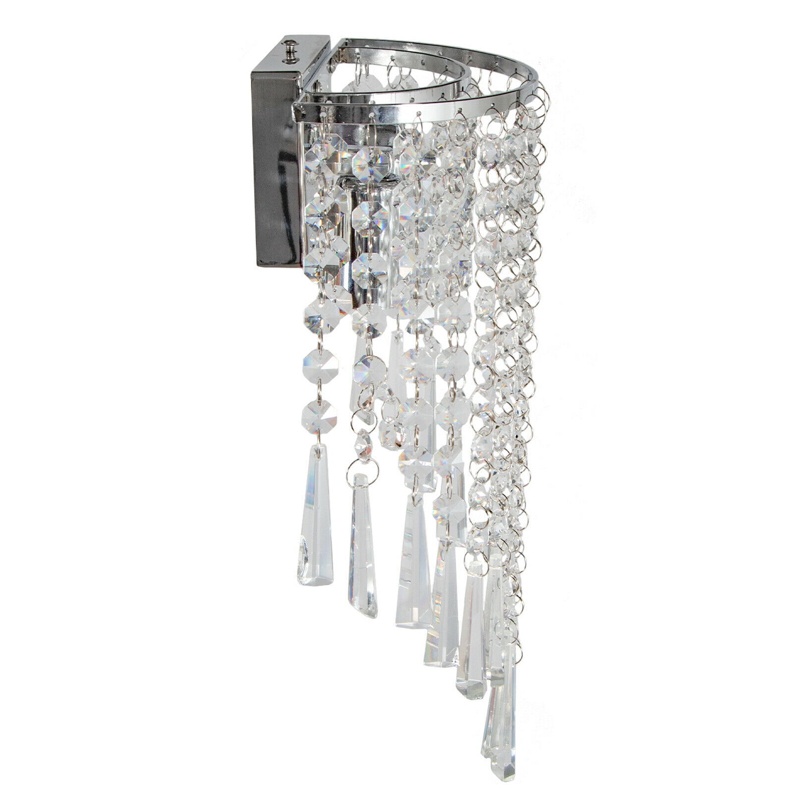 TFCFL Modern Semicircular Crystal Mirror Light Front Wall Lamp Fixture Bathroom Vanity Lights