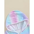 thumbnail image 5 of Bagilaanoe Little Girls Swimsuit Cover Up Toddler Rainbow Print Zipper Hoodie Dress Beach Rash Guards 1T 2T 3T 4T 5T 6T 7T 8T Kids Summer Bathing Suit, 5 of 8