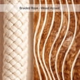 thumbnail image 4 of Evideco Magnetic Curtain Tieback 17 In Natural - Square Wood Accent with Braided Cord Wrap Around Design for Sheer Curtains and Light Panels, 4 of 8