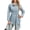 Light Blue, variant on Women's 2026 Long Sleeve Button Down Denim Shacket Jean Jacket Tie Waist Casual Spring