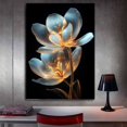 thumbnail image 3 of Mudket Framed,Luxury Canvas Wall Art,Ready to Hang,Golden Floral Canvas Print,Modern Botanical Wall Decor,Flower Wall Pictures, for Bedroom Living Room Bathroom Office Decor - 12"L x 8"W, 3 of 10