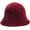 Wine-red, variant on CoCopeaunts Women Bucket Hat Autumn Winter Wild Wear Corduroy Solid Fisherman Hat Men Outdoor Warm Packable Bell Bucket Cap