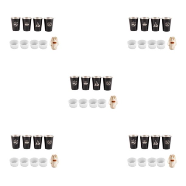 Toystoory Juego de 4 piezas de vaso de vino, taza de leche, tazas de agua de cerveza para exteriores, patrón impreso para viaje, Camping, Type2 NO2