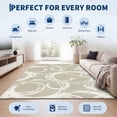 thumbnail image 2 of Nanan 5'x7' Geometric Area Rug Modern Abstract Rug with Non Slip Backing, Soft Machine Washable Indoor Carpet for Living Room, Bedroom, Dining Room, Beige, 2 of 7