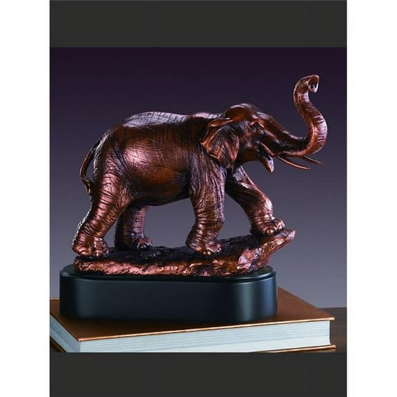 Marian Imports F53219 11 x 10.5 in.Treasure of Nature Howling Bronze Elephant Statue