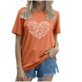 thumbnail image 4 of HNMKIU T-Shirt Graphique pour Femmes Halloween, Mode d'Automne, T-Shirt Décontracté à Manches Courtes, Haut à Imprimé Unique à Empiècements, Mélange Confortable, Orange, P, 4 of 4