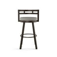 thumbnail image 2 of Amisco Render 30 In. Swivel Bar Stool - Taupe Grey Faux Leather / Dark Brown Metal, 2 of 9