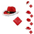thumbnail image 4 of WREESH Adult Christmas Party Clothessanta Claus Accessory Set With White Beard, Hat, Gloves, and Glasses Red, 4 of 4