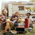 thumbnail image 2 of Costway 8-in-1 Portable Pellet Grill with Digital Control Meat Probe Detachable Ash Pan Red, 2 of 10