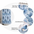 thumbnail image 3 of Abstract Watercolor Shower Curtain, 72" x 72", Blue Flower Floral Waterproof Bathroom Curtain Washable Shower Curtain Set with 12 Hooks, 3 of 6