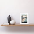 thumbnail image 4 of Bay with Cliffs Pastel Colour Coastal Landscape Artwork Framed Wall Art Print 9X7 Inch, 4 of 5
