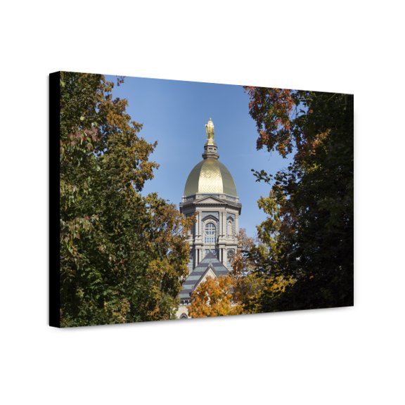 Canvas Print: The Main Building's Gold Dome Topped By A Golden Statue Of St. Mary
