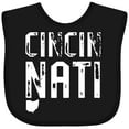 thumbnail image 3 of Inktastic Cincinnati, Ohio Distressed Font Boys or Girls Baby Bib, 3 of 4