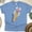 CarolinaBlue, variant on Pastel Pencil Teacher Tee with Bunny Ears and Bow | Unisex School Shirt, Navy, Size XL