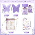 thumbnail image 3 of 50 Set Butterfly Theme Baby Shower Favors for Guests Butterfly Soap Favors with Thanks You Cards Gender Reveal Baptism Party Valentine's Day Decorations Wedding Souvenirs (Purple,Light Purple), 3 of 6