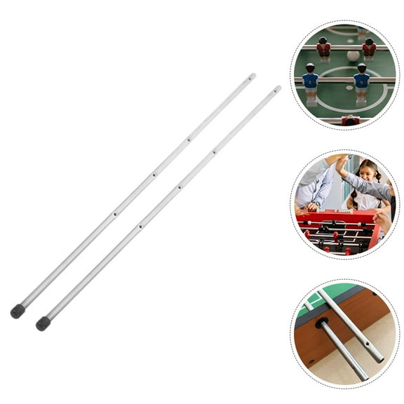 BESTOYARD 2Pcs Metal Pole Football Table Accessory Silver Iron Rod Replacement