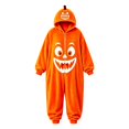 thumbnail image 5 of Curuila Halloween Adult Jumpsuit Zipper Hallowmas Pumpkin Hooded Flannel Pajamas For Women And Men Party Soft Loungewear Jumpsuit Size L, 5 of 5