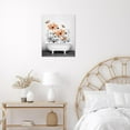 thumbnail image 4 of WFSposter-Orange Wildflower Wall Art Butterfly with Grey Flower in Bathtub Canvas Wall Art Rustic Farmhouse Funny Floral Wall Art Decor for Living Room Bedroom Bathroom Office Framed Ready to Hang, 4 of 6
