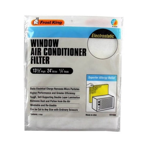 13-1/2" X 24" X 1/4" Electrostatic Window Air Conditioner Filter