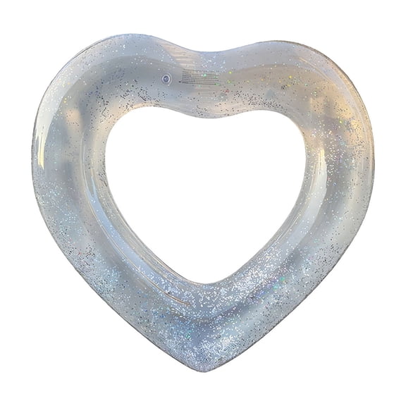 Orangide Swim Ring Love-Shaped Inflatable Swimming Accessory Extra-Thick Anti-Roll Pool Float Durable Vinyl Ring for Adults Kids Summer Fun