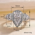 thumbnail image 5 of LINXIQIN Classic Cocktail Valentine's Day Ladies For Women Comfortable Fit High Quality Cubic Zirconia AAA Zircon Ring Ideal Jewelry Gift Gift Box Included, 5 of 7