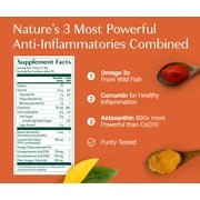 AlgaeCal Triple Power Fish Oil - Liquid Omega-3 Fish Oil for Brain, Heart, Skin & Bone Health, Mango Flavor, 16 oz