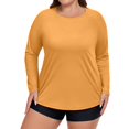 thumbnail image 2 of Women Long Sleeve UV Protection Shirts Rash Guard Casual Tops Sun Protection Workout Hiking T Shirts for Women, 2 of 5