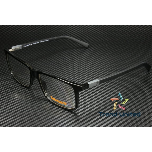 TIMBERLAND TB1765 001 Shiny Black Demo Lens 57 mm Men's Eyeglasses