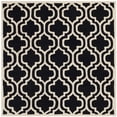thumbnail image 6 of SAFAVIEH Chatham Henry Geometric Quatrefoil Wool Area Rug, Black/Ivory, 5' x 5' Round, 6 of 10
