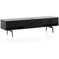 thumbnail image 2 of SONOROUS Studio ST-360 I/R Friendly Wood and Glass Modern TV Stand with Spike Metal Legs for Sizes up to 75" (Modern Design Cabinet for Your Audio/Video Components and Consoles) - Black, 2 of 5