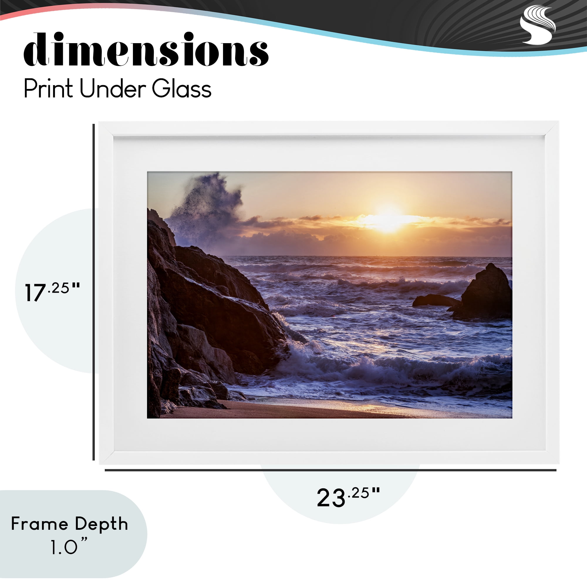 Stupell Industries Siren Song Rocky Shore White Framed Print Under Glass, design by Shelley Carlisle