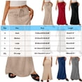 thumbnail image 3 of Inleife Drawstring Fashion Women Casual Comfortable Solid Color High Waisted Long Skirt, 3 of 6