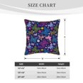 thumbnail image 2 of KLL Colorful Butterflies Decorative Throw Pillow Covers Velvet Soft for Couch Sofa Bedroom Living Room Outdoor (No pillow core)- 20"x20", 2 of 5