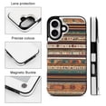 thumbnail image 3 of Compatible with iPhone 11 12 13 mini 14 15 16 Pro Max Plus Wallet Case with Card Holder, PU Leather Kickstand Card Slots Case ( Mexican BOHO Strips, iPhone 13), 3 of 7