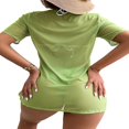 thumbnail image 2 of Women‘s 3 Piece Bathing Suit  Tie Halter Triangle Bikini Set Swimsuit with Cover Up, 2 of 7